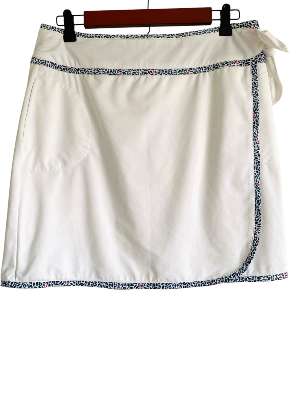 FAIRWAY & GREENE White Wrap Golf Skort Skirt Medium Preppy Old Money Tennis